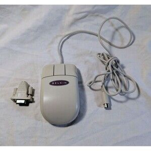 Vintage Belkin Serial & PS/2 Mouse - 990130122